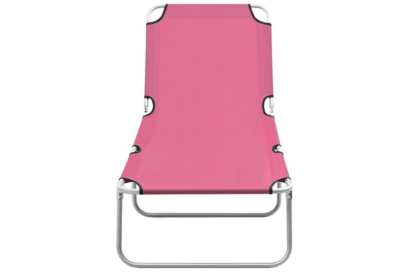 foldbar liggestol stål og stof pink - Lyserød - Havemøbler - Havestole - Solseng & solvogn