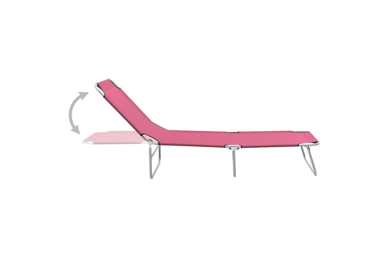 foldbar liggestol stål og stof pink - Lyserød - Havemøbler - Havestole - Solseng & solvogn