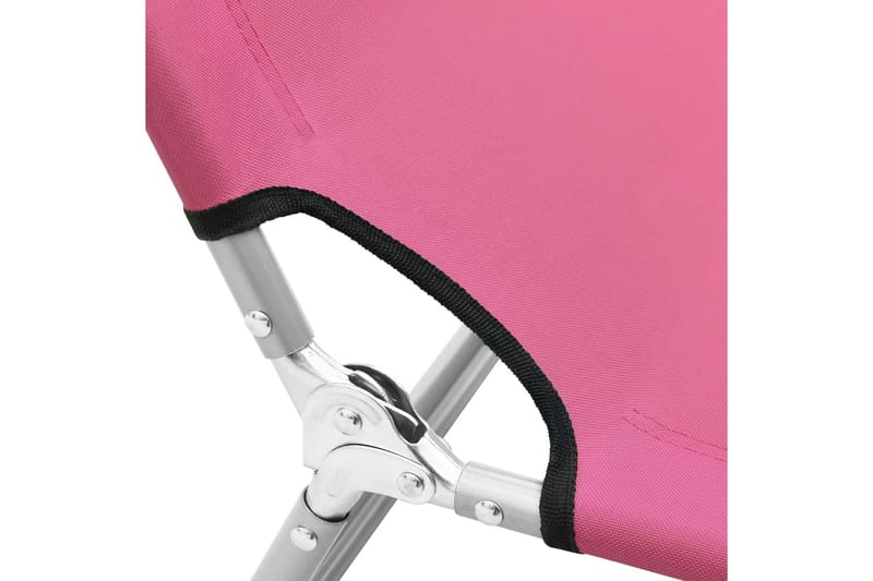 foldbar liggestol stål og stof pink - Lyserød - Havemøbler - Havestole - Solseng & solvogn
