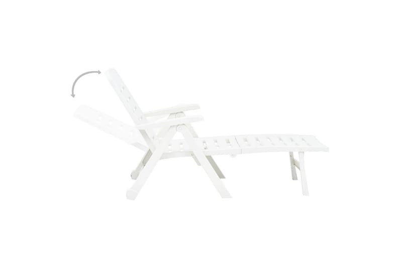 Foldbar Liggestol Plastik Hvid - Hvid - Havemøbler - Havestole - Solseng & solvogn