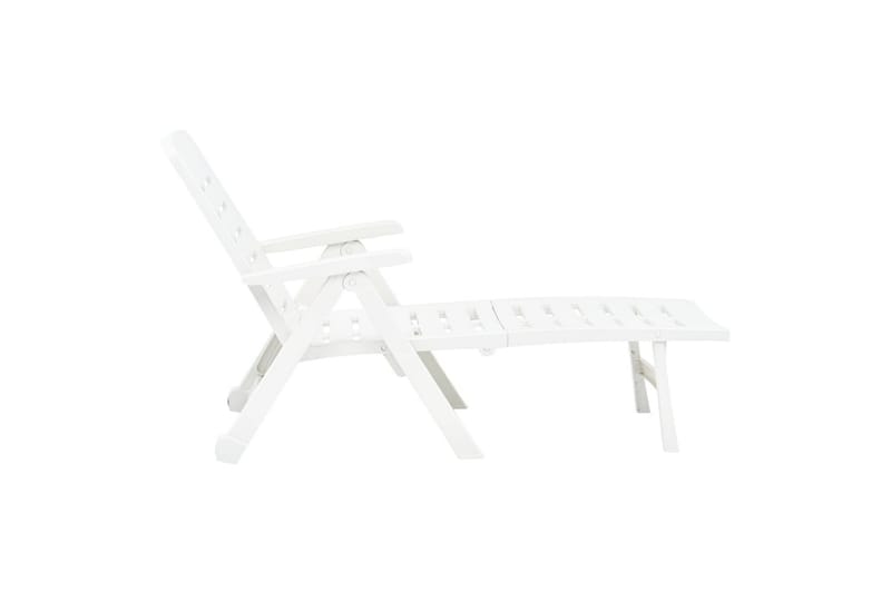 Foldbar Liggestol Plastik Hvid - Hvid - Havemøbler - Havestole - Solseng & solvogn
