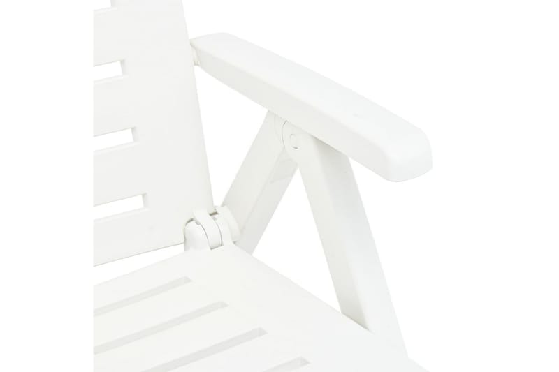 Foldbar Liggestol Plastik Hvid - Hvid - Havemøbler - Havestole - Solseng & solvogn