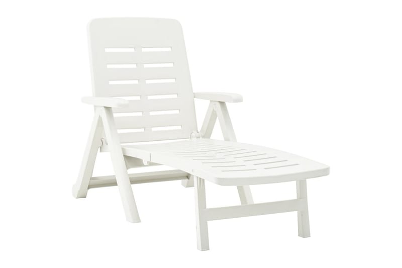 Foldbar Liggestol Plastik Hvid - Hvid - Havemøbler - Havestole - Solseng & solvogn