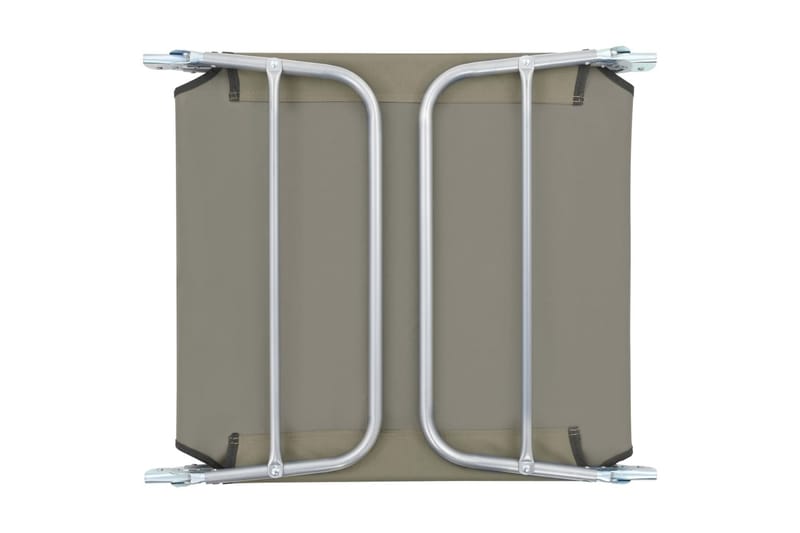 Foldbare Liggestole 2 Stk. Stål Og Stof Gråbrun - Brun - Havemøbler - Havestole - Solseng & solvogn