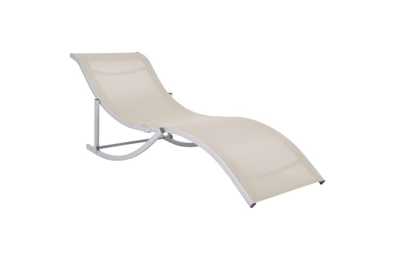 Foldbare Liggestole 2 Stk. Textilene Cremefarvet - Creme - Havemøbler - Havestole - Solseng & solvogn