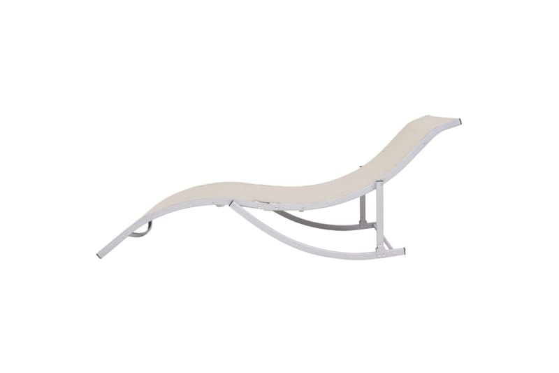 Foldbare Liggestole 2 Stk. Textilene Cremefarvet - Creme - Havemøbler - Havestole - Solseng & solvogn