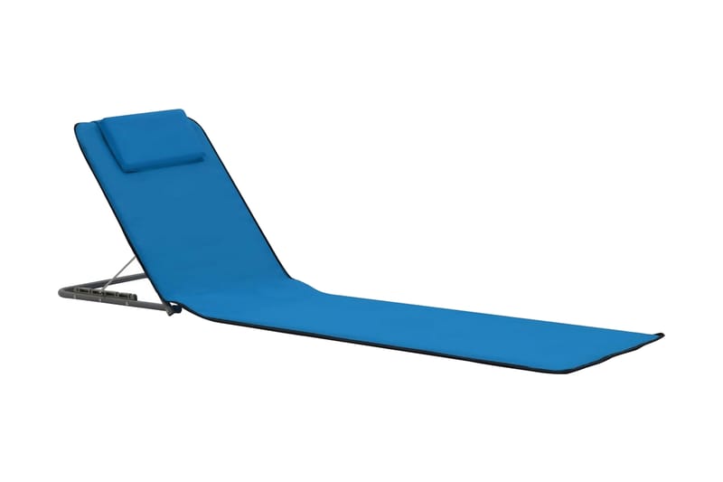 Foldbare Strandmåtter 2 Stk. Stål Og Stof Blå - Blå - Havemøbler - Havestole - Solseng & solvogn