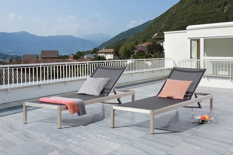 Fossato Solseng 64 | 198 cm - Sort - Havemøbler - Havestole - Solseng & solvogn