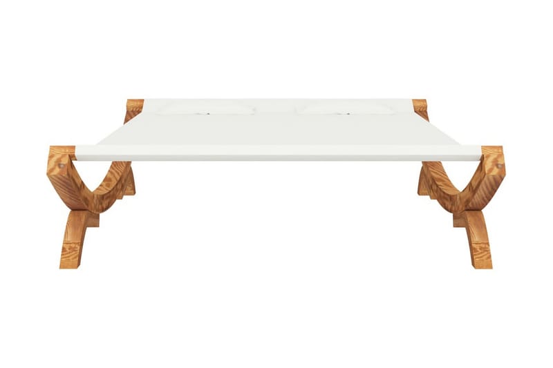 hængekøje 165x188,5x46 cm massivt grantræ cremefarvet - Creme - Havemøbler - Havestole - Solseng & solvogn