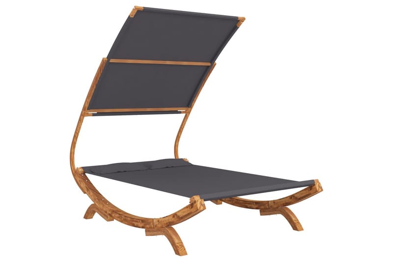 hængekøje m. baldakin 165x198x140 cm massivt grantræ - Antracit - Havemøbler - Havestole - Solseng & solvogn