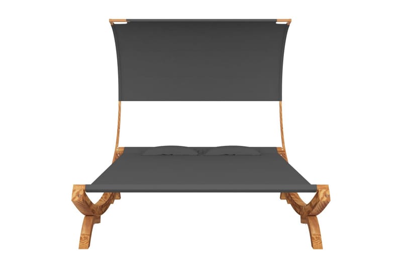 hængekøje m. baldakin 165x210x155 cm massivt grantræ - Antracit - Havemøbler - Havestole - Solseng & solvogn