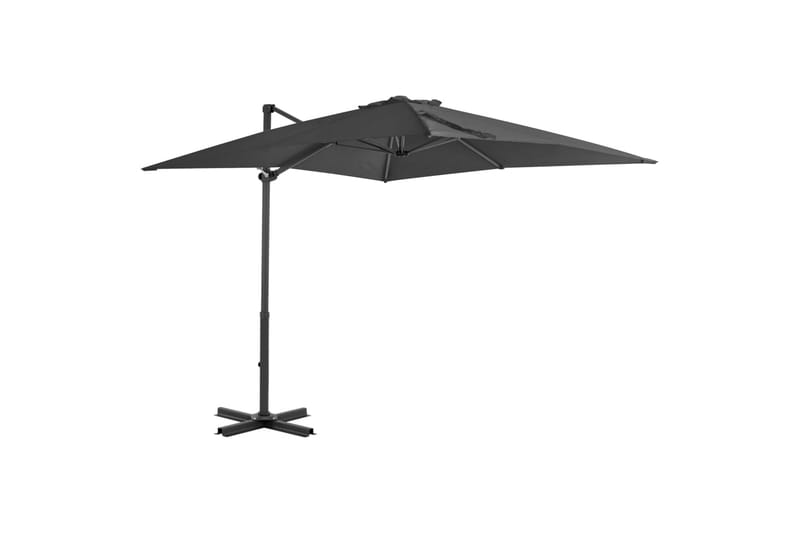 hængeparasol med aluminiumsstang 250 x 250 cm antracitgrå - Havemøbler - Havestole - Solseng & solvogn