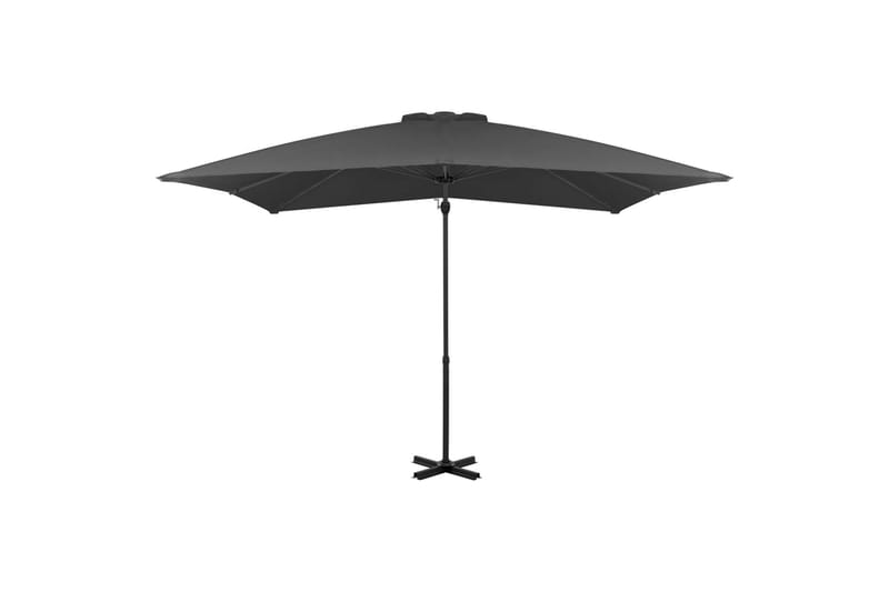hængeparasol med aluminiumsstang 250 x 250 cm antracitgrå - Havemøbler - Havestole - Solseng & solvogn