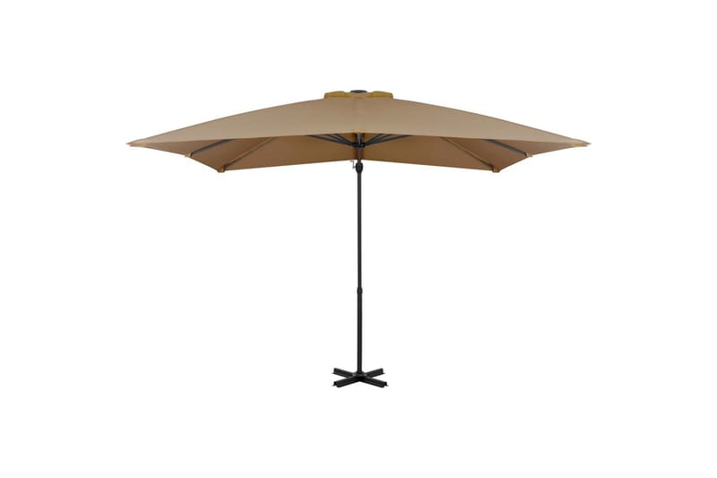 hængeparasol med aluminiumsstang 250 x 250 cm grabrun - Havemøbler - Havestole - Solseng & solvogn