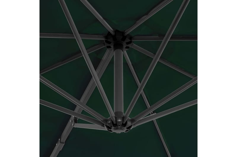 hængeparasol med aluminiumsstang 300 cm grøn - Havemøbler - Havestole - Solseng & solvogn