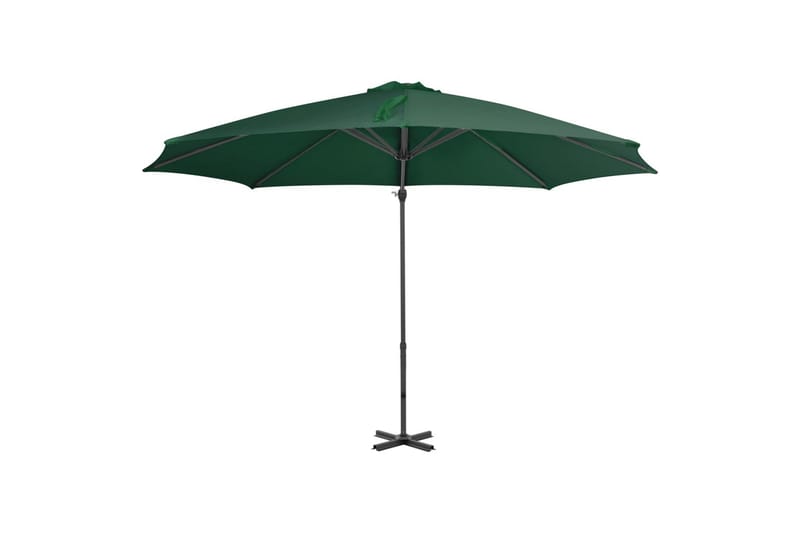 hængeparasol med aluminiumsstang 300 cm grøn - Havemøbler - Havestole - Solseng & solvogn
