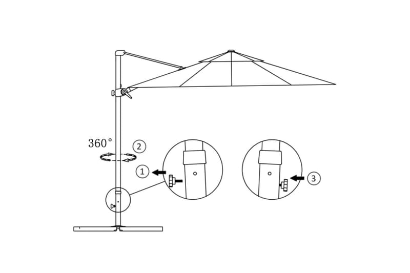 hængeparasol med aluminiumsstang 300 cm grøn - Solseng & solvogn