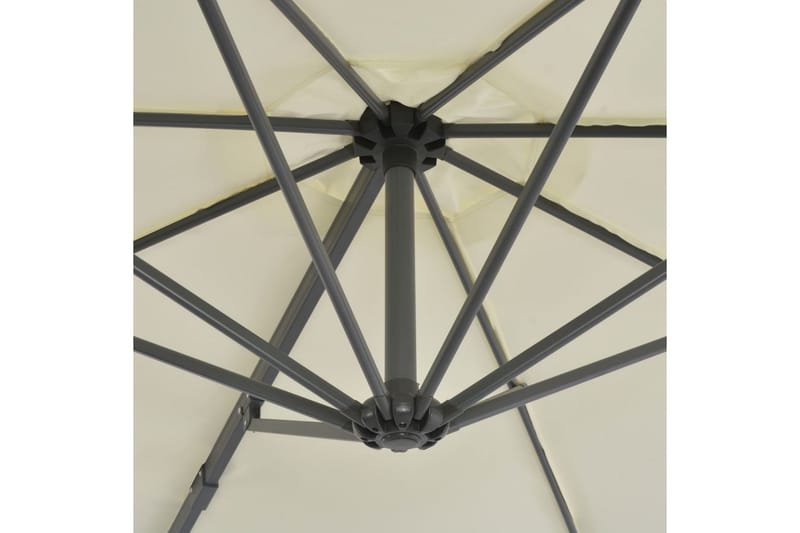 hængeparasol med aluminiumsstang 300 cm sandfarvet - Havemøbler - Havestole - Solseng & solvogn