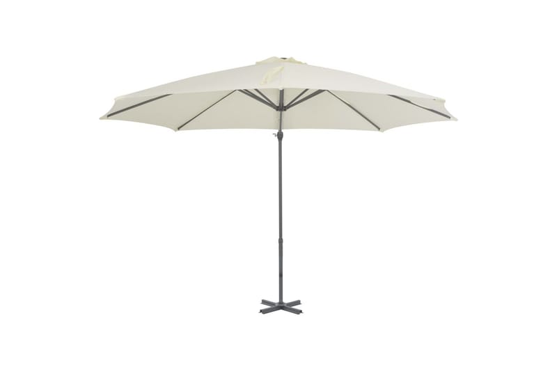 hængeparasol med aluminiumsstang 300 cm sandfarvet - Havemøbler - Havestole - Solseng & solvogn