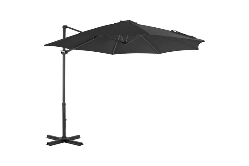 hængeparasol med aluminiumsstang antracitgrå 300 cm - Havemøbler - Havestole - Solseng & solvogn