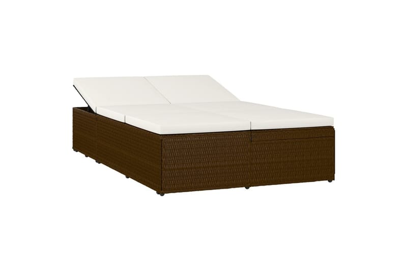 Konvertibel Solseng Med Hynde Polyrattan Brun - Brun - Havemøbler - Havestole - Solseng & solvogn