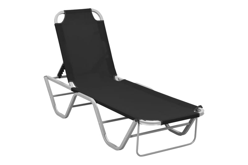 liggestol aluminium og textilene sort - Sort - Havemøbler - Havestole - Solseng & solvogn