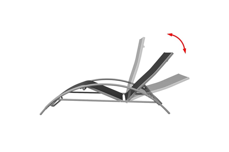 Liggestol Aluminium Sort - Sort - Havemøbler - Havestole - Solseng & solvogn