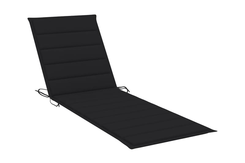 liggestol med bord og hynde massivt akacietræ - Brun - Havemøbler - Havestole - Solseng & solvogn