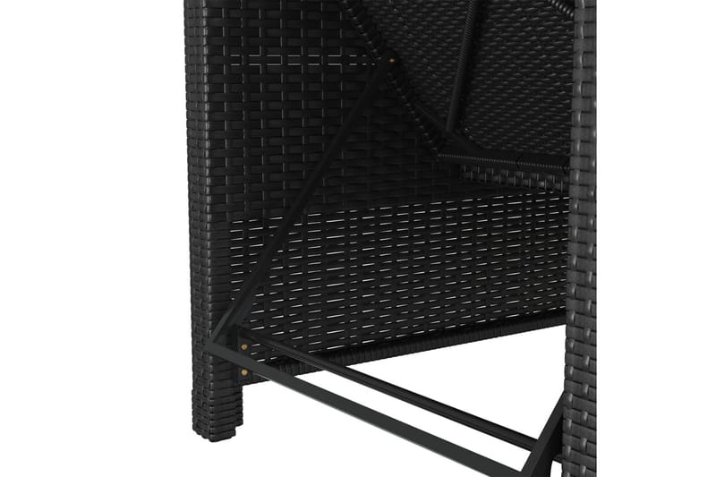 liggestol med cremefarvet hynde polyrattan sort - Sort - Havemøbler - Havestole - Solseng & solvogn