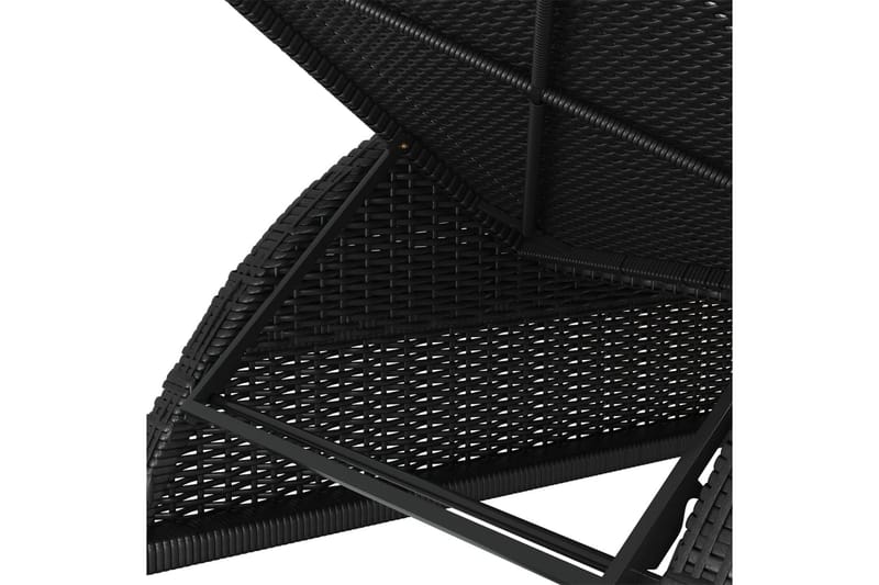 liggestol med cremefarvet hynde polyrattan sort - Sort - Havemøbler - Havestole - Solseng & solvogn