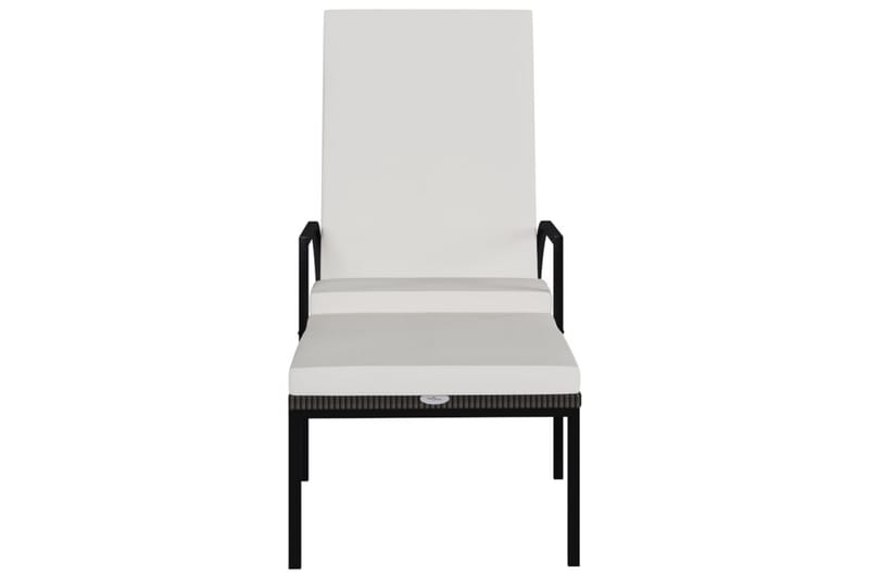 liggestol med fodskammel polyrattan brun - Brun - Havemøbler - Havestole - Solseng & solvogn