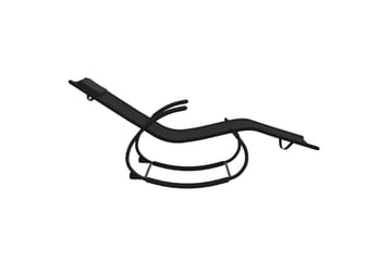 liggestol med gyngefunktion stål og textilene sort - Sort - Havemøbler - Havestole - Solseng & solvogn