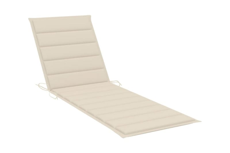 liggestol med hynde foldbar massivt akacietræ - Brun - Havemøbler - Havestole - Solseng & solvogn