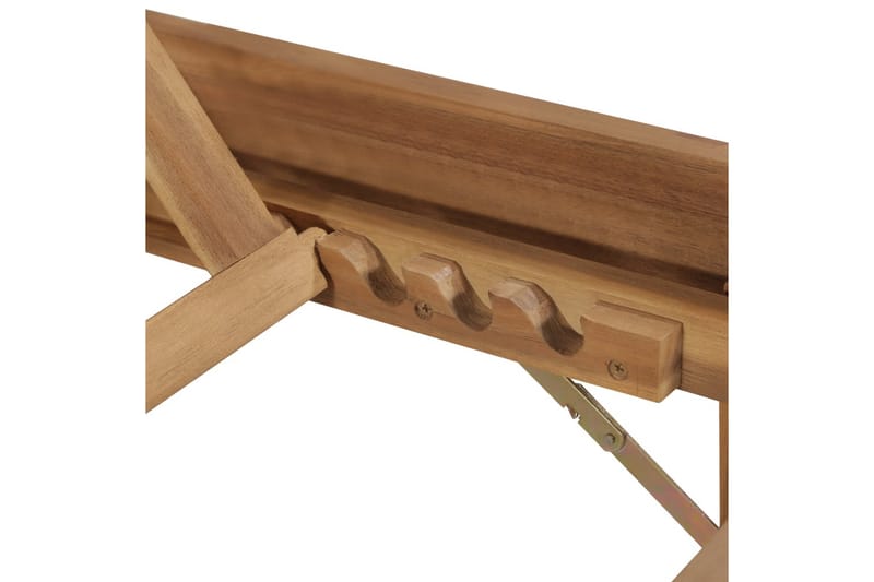 liggestol med hynde foldbar massivt akacietræ - Brun - Havemøbler - Havestole - Solseng & solvogn