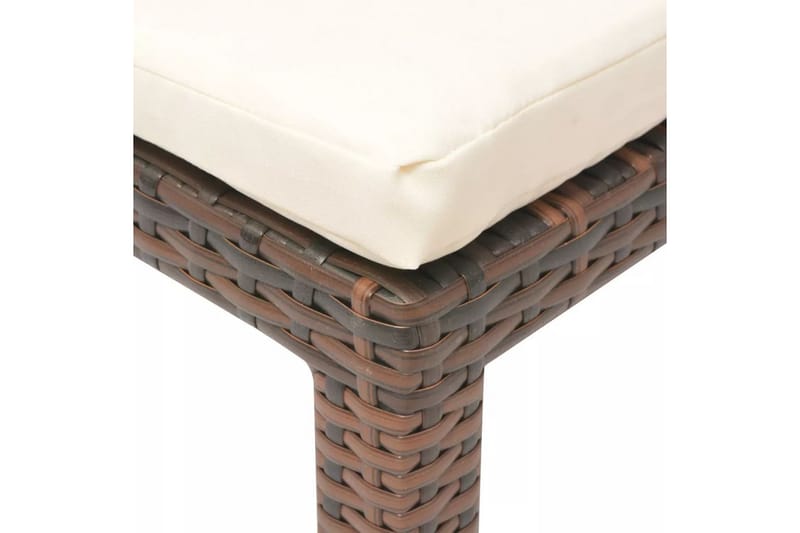 Liggestol Med Hynde Polyrattan Brun - Brun - Havemøbler - Havestole - Solseng & solvogn