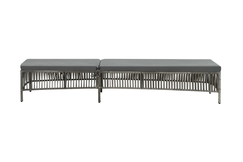 Liggestol Med Hynde Polyrattan Grå - Grå - Havemøbler - Havestole - Solseng & solvogn