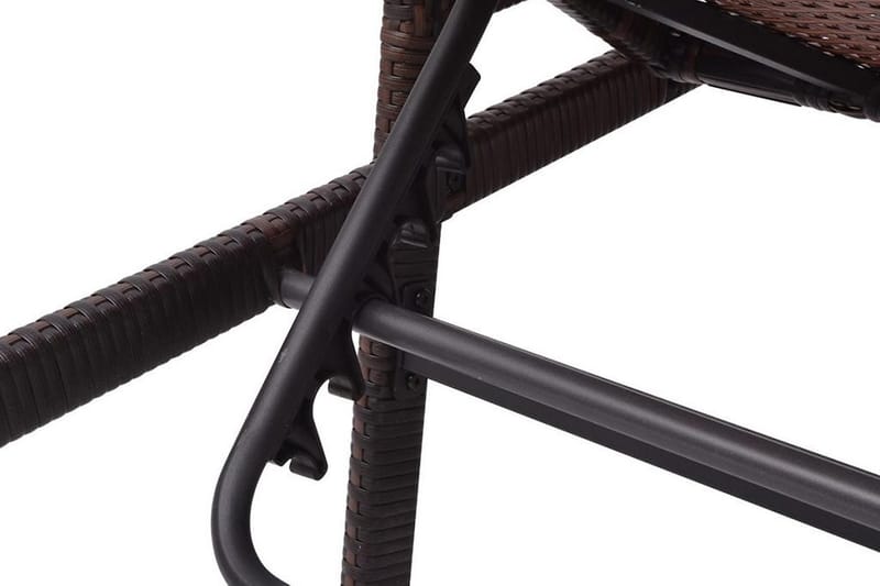 Liggestol Med Hynde Polyrattan Brun - Brun - Havemøbler - Havestole - Solseng & solvogn
