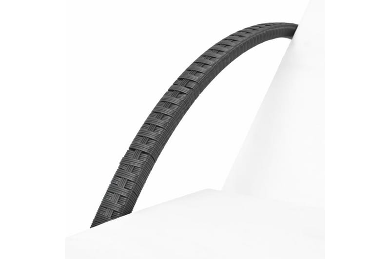 Liggestol Med Hynde Polyrattan Sort - Sort - Havemøbler - Havestole - Solseng & solvogn