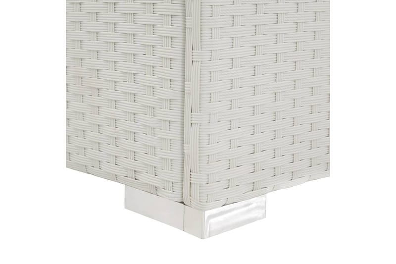 Liggestol Med Hynde Polyrattan Hvid - Hvid - Havemøbler - Havestole - Solseng & solvogn