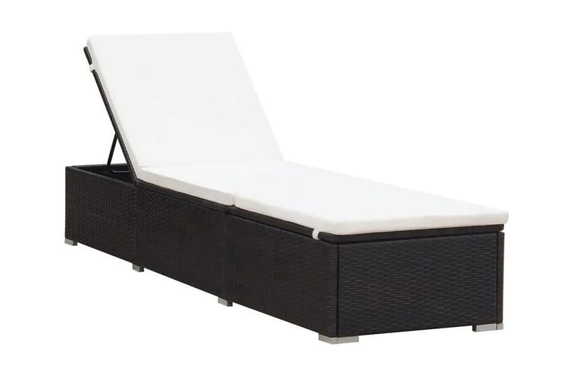 Liggestol Med Hynde Polyrattan Brun - Brun - Havemøbler - Havestole - Solseng & solvogn