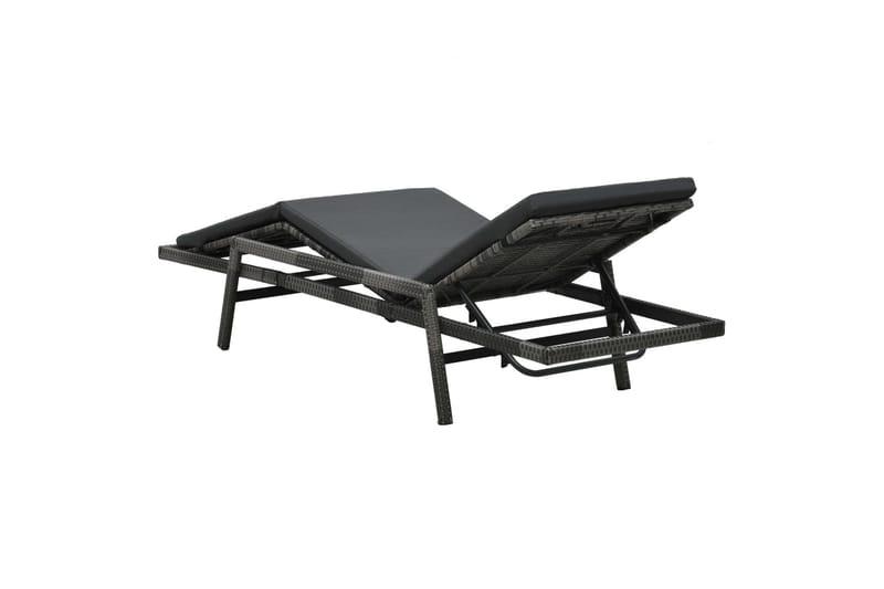 Liggestol Med Hynde Polyrattan Grå - Grå - Havemøbler - Havestole - Solseng & solvogn