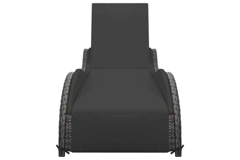 Liggestol med Hynde Polyrattan Antracitgrå - Grå - Havemøbler - Havestole - Solseng & solvogn