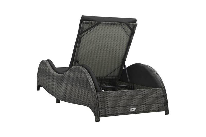 Liggestol med Hynde Polyrattan Antracitgrå - Grå - Havemøbler - Havestole - Solseng & solvogn