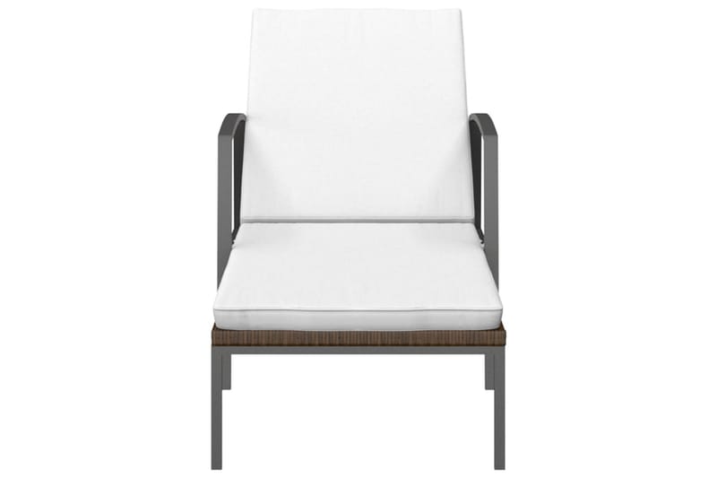 liggestol med hynde polyrattan brun - Brun - Havemøbler - Havestole - Solseng & solvogn