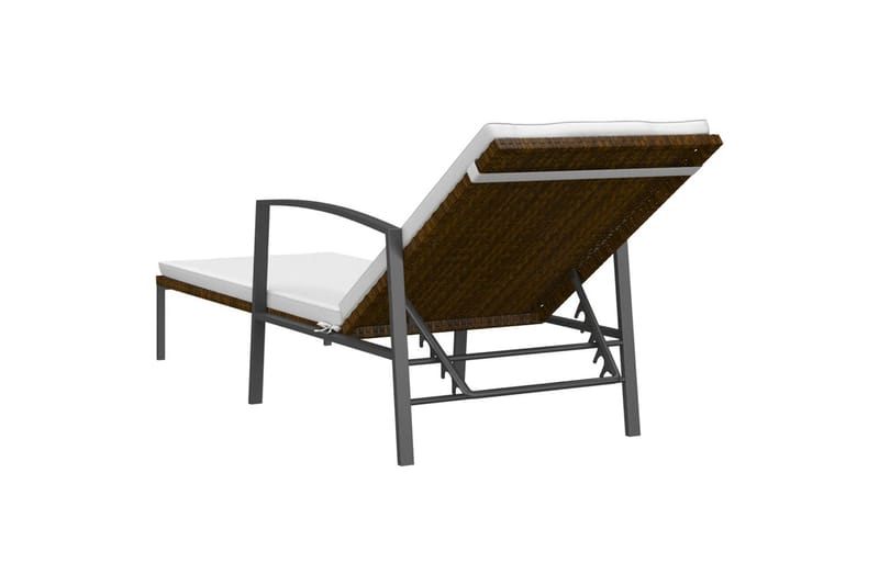 liggestol med hynde polyrattan brun - Brun - Havemøbler - Havestole - Solseng & solvogn