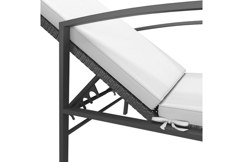 liggestol med hynde polyrattan sort - Sort - Havemøbler - Havestole - Solseng & solvogn
