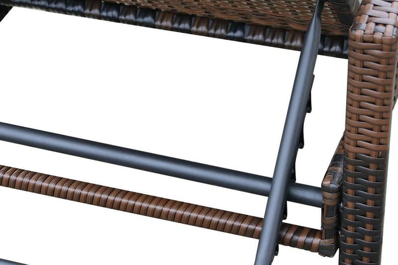 Liggestol Med Hynde Polyrattan Brun - Brun - Havemøbler - Havestole - Solseng & solvogn