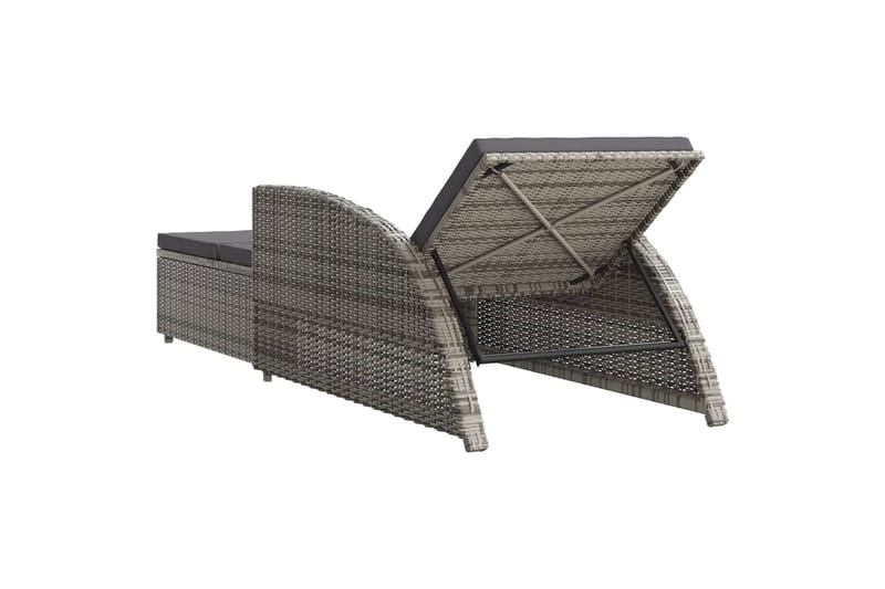 liggestol med mørkegrå hynde polyrattan grå - Grå - Havemøbler - Havestole - Solseng & solvogn