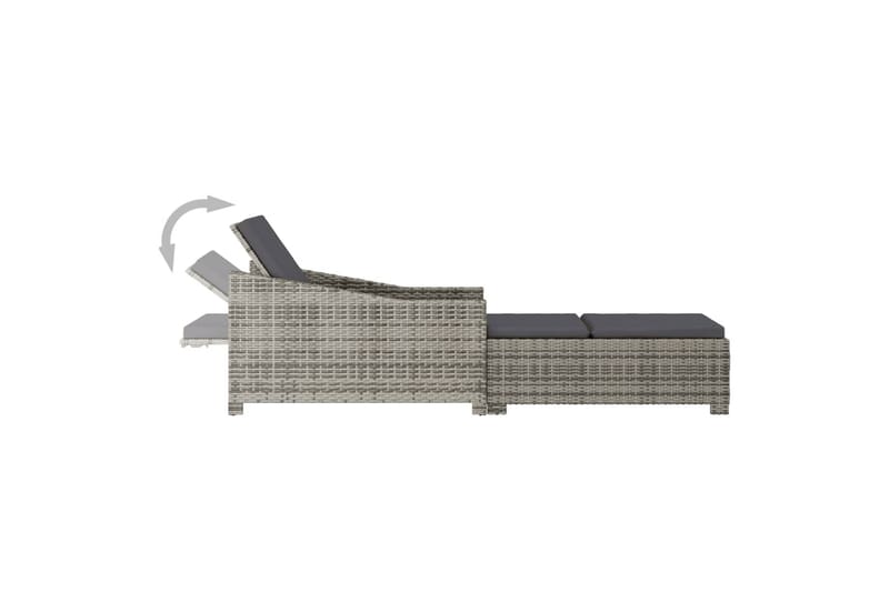 liggestol med mørkegrå hynde polyrattan grå - Grå - Havemøbler - Havestole - Solseng & solvogn
