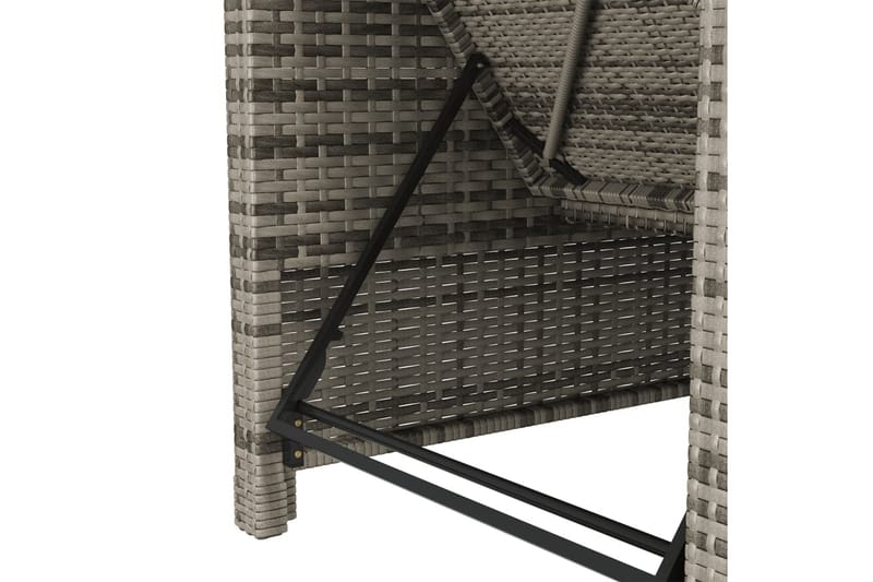 liggestol med mørkegrå hynde polyrattan grå - Grå - Havemøbler - Havestole - Solseng & solvogn